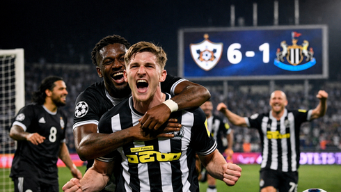 نيوكاسل يونايتد يسحق كاراباج بسداسية وجوردون يسجل رباعية تاريخية في دوري الأبطال