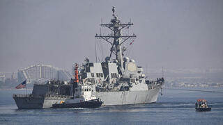 سفينة تابعة للبحرية الأميركية قبالة سواحل إيلات - فبراير 2026