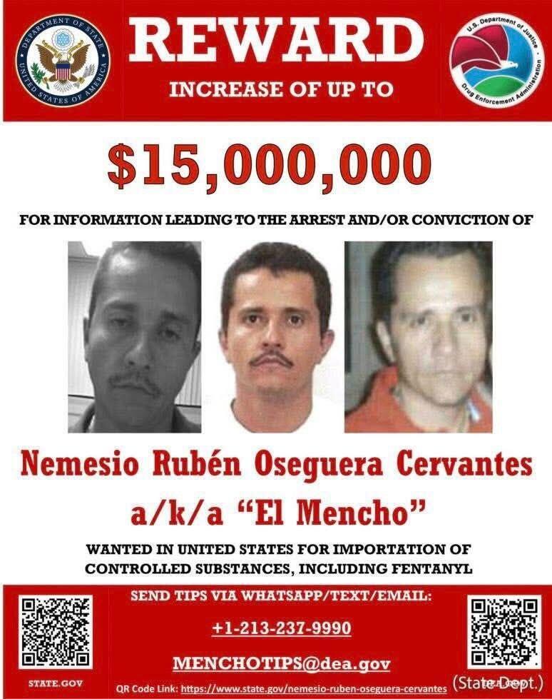 مقتل زعيم أكبر كارتلات المخدرات يشعل اضطرابات واسعة بالمكسيك (استخدام الصورة وفقا لبند 27أ من حقوق النشر) اغتيال أكبر بارون مخدرات يشعل اضطرابات واسعة في المكسيك