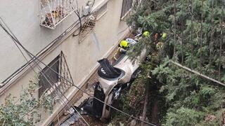 سقوط سيارة في حيفا