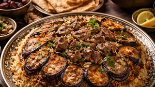 طبق اليوم السادس من رمضان | مقلوبة الباذنجان باللحم 