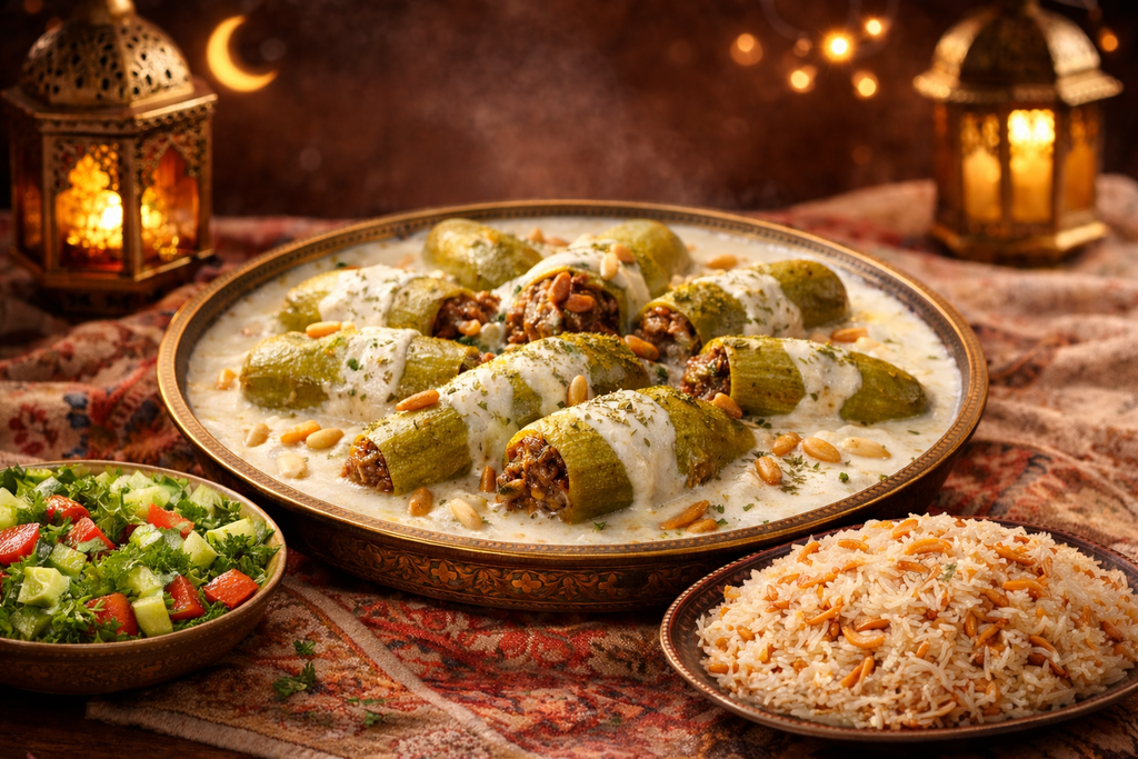 طبق اليوم السابع من رمضان | شيخ المحشي باللبن (كوسا بلبن)