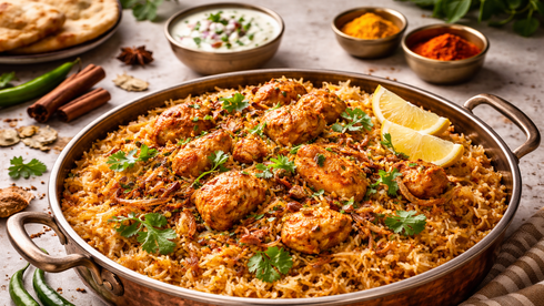 البرياني بالدجاج