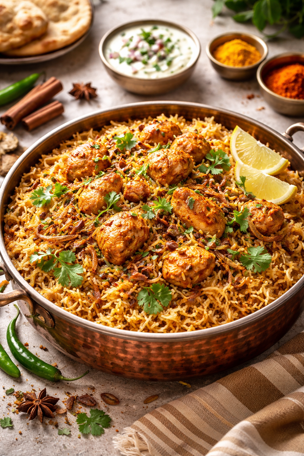 البرياني بالدجاج (.) البرياني بالدجاج