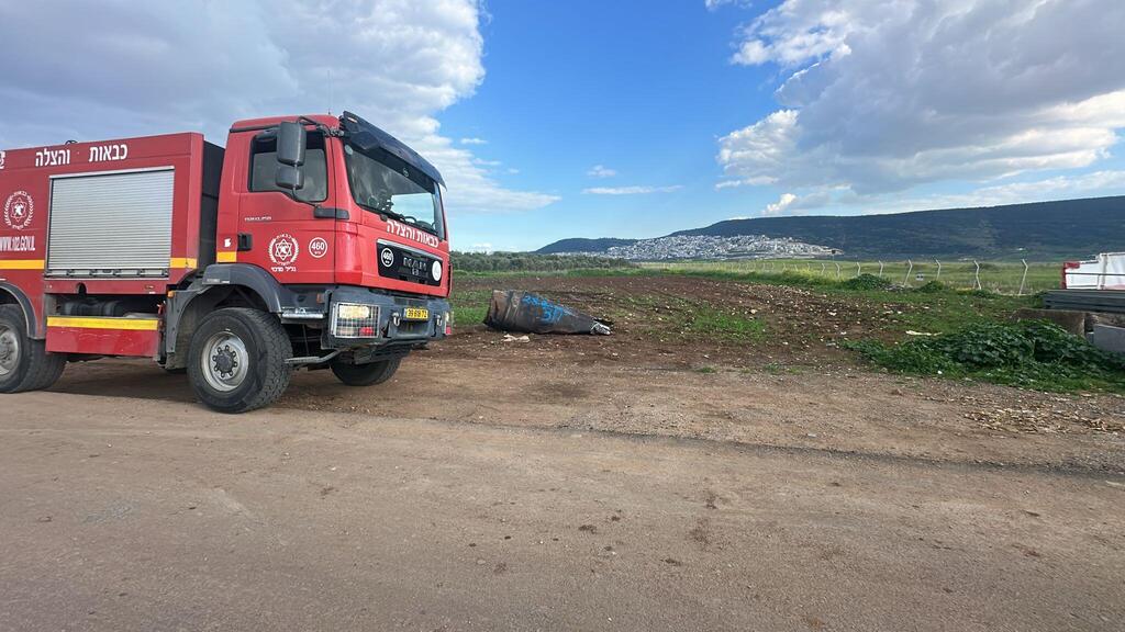 سقوط شظية في منطقة مفتوحة بالجليل