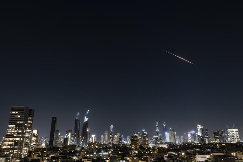 صاروخ اعتراضي في سماء القدس (Flash90) صاروخ اعتراضي في سماء القدس