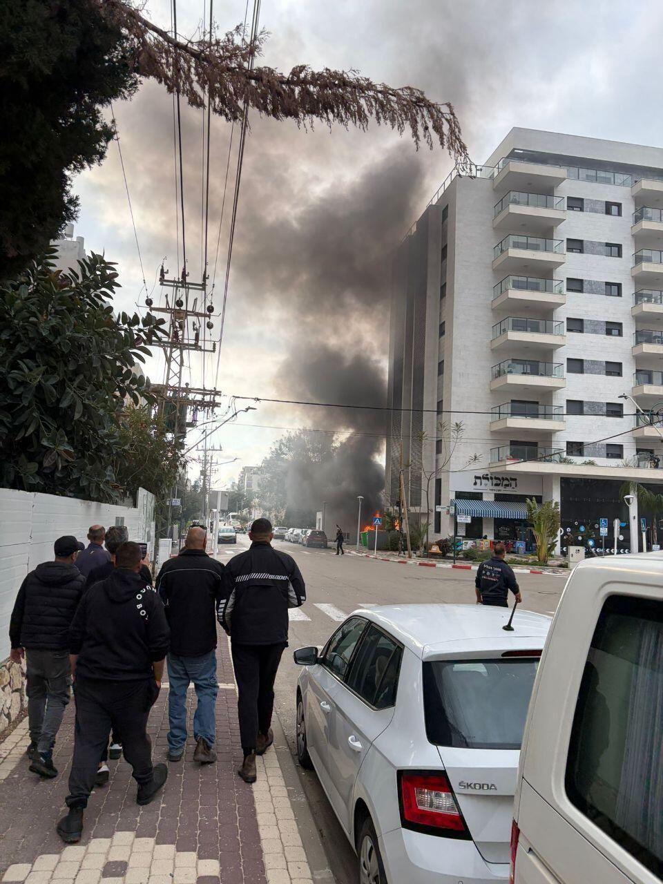 سقوط شظايا في نهاريا