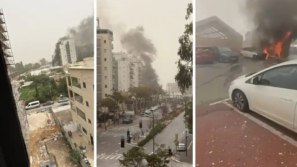 تضرر ممتلكات في عدة مناطق اثر الرشقة الصاروخية وجريح بحالة طفيفة