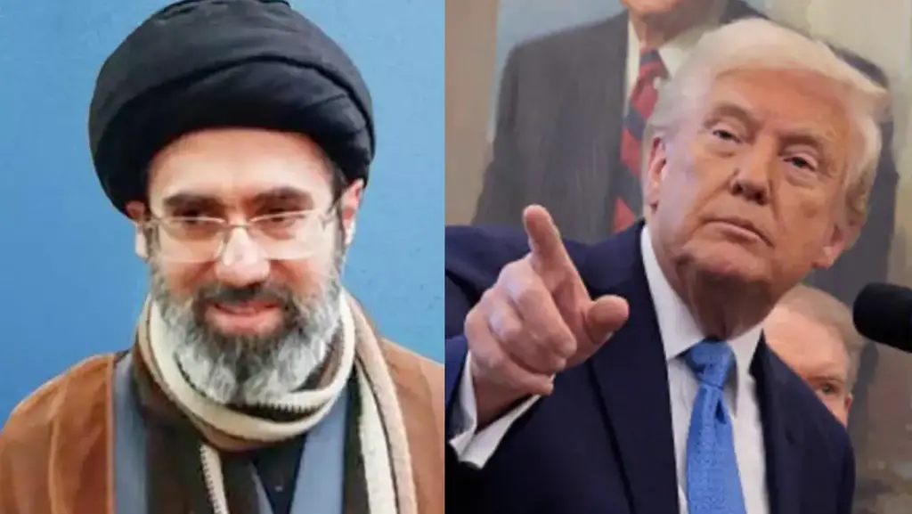 من اليمين: ترامب مجتبى خامنئي نتنياهو (وفق البند 27 أ من قانون الحقوق الأدبية (2007)) من اليمين: ترامب مجتبى خامنئي نتنياهو