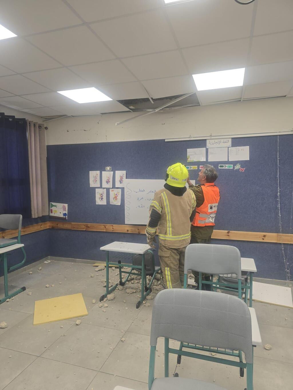 أضرار في مدرسة بدير الأسد إثر سقوط شظايا صاروخ أُطلق من لبنان