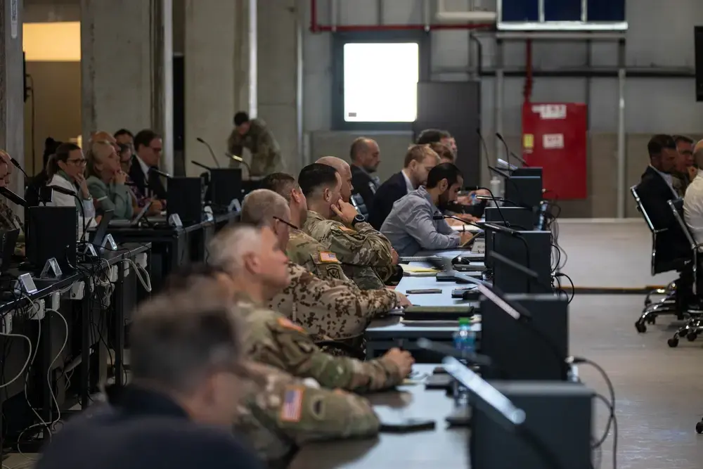 مركز التنسيق المدني العسكري في كريات غات (تُستخدم هذه الصورة بموجب البند 27 أ من قانون الحقوق الأدبية (2007)) مركز التنسيق المدني العسكري في كريات غات