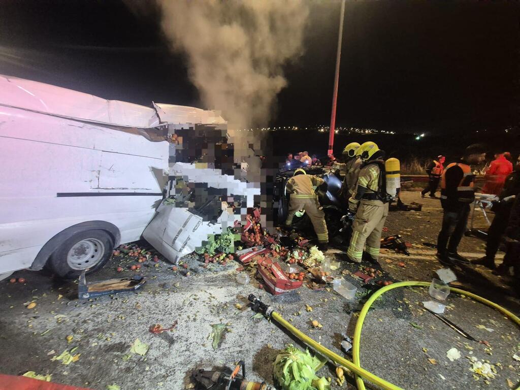 حادث طرق مروّع على شارع 60 جنوب نابلس 
