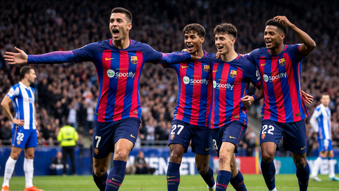 برشلونة يكتسح إسبانيول في ديربي كتالونيا ويقترب من لقب الليغا