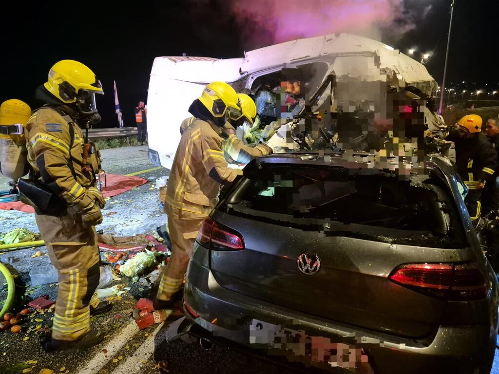 حادث طرق مروّع على شارع 60 جنوب نابلس 