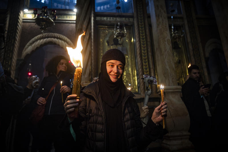 مراسم "سبت النور" في كنيسة القيامة بالقدس
