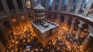 مراسم "سبت النور" في كنيسة القيامة بالقدس