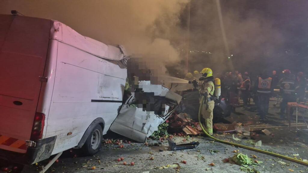 حادث طرق مروّع على شارع 60 جنوب نابلس 