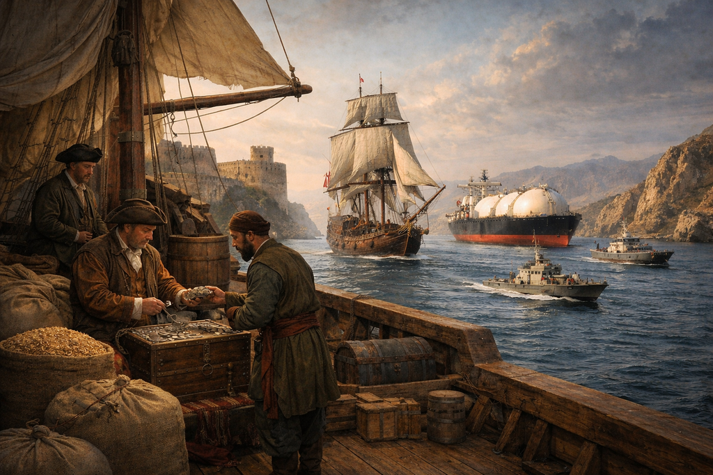 من العثمانيين إلى إيران: هل تعود رسوم الممرات البحرية؟ (AI) من العثمانيين إلى إيران: هل تعود رسوم الممرات البحرية؟