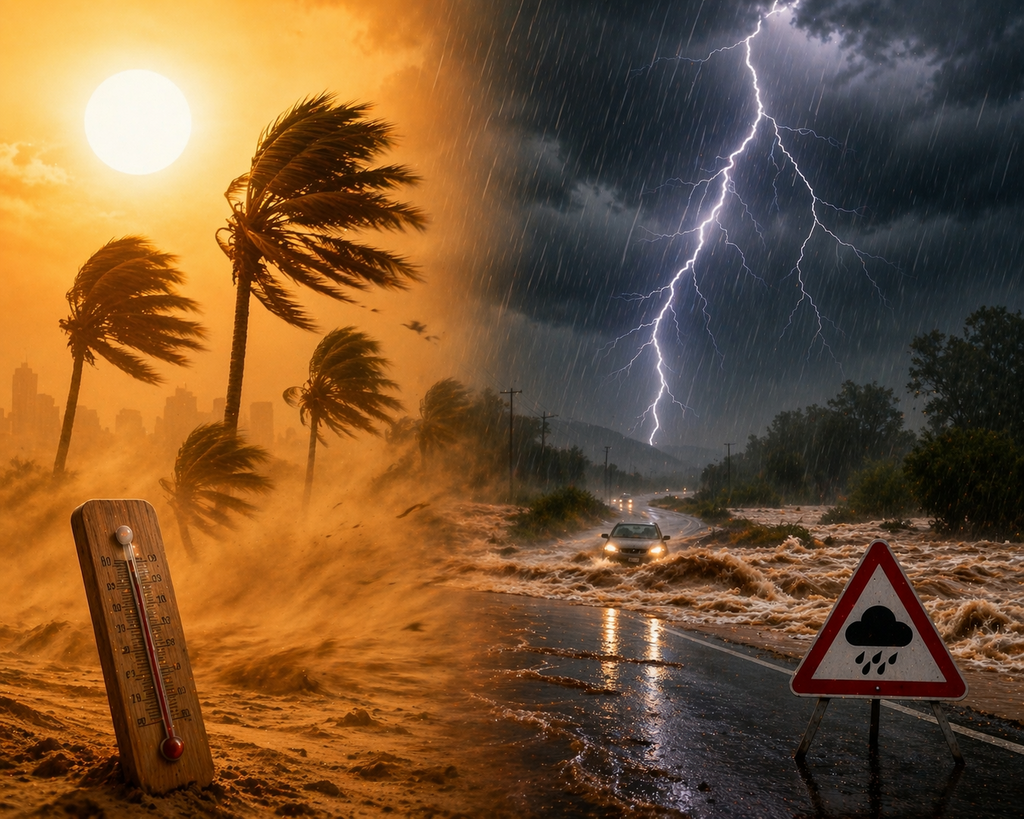 تقلبات الطقس: بين الأجواء الحارة والتحذيرات من العواصف الرعدية والسيول 