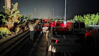 احتفالات في لبنان عقب إعلان وقف اطلاق النار