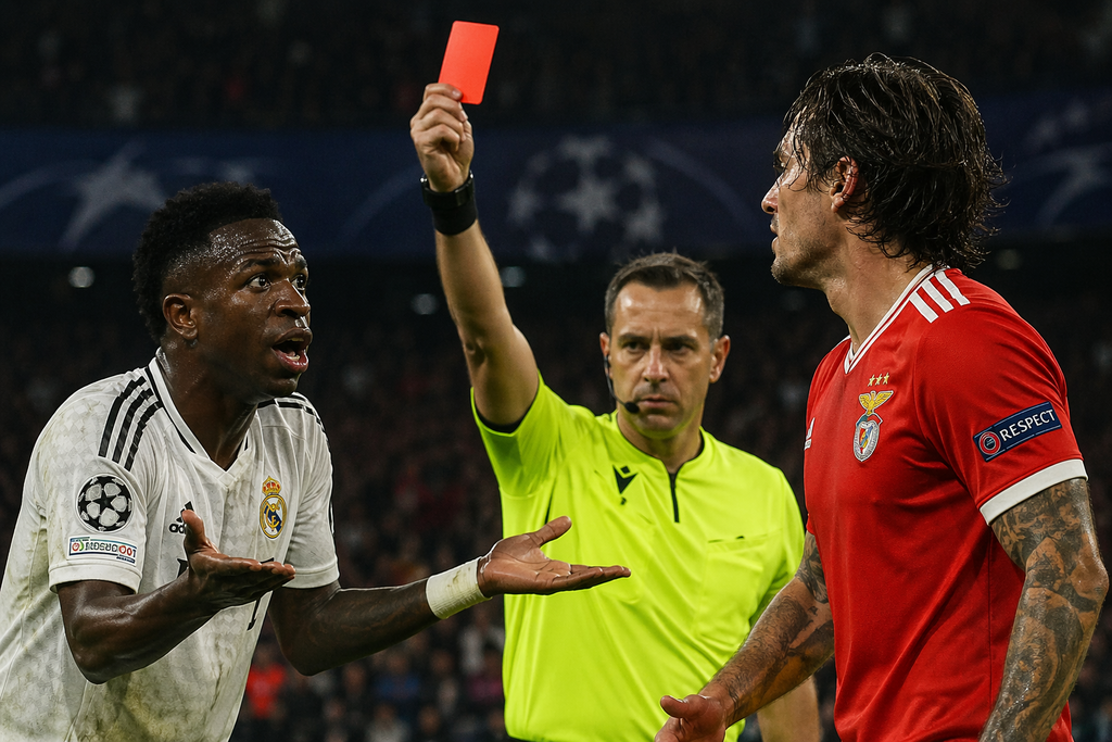 يويفا يعاقب لاعب بنفيكا بعد شكوى من فينيسيوس