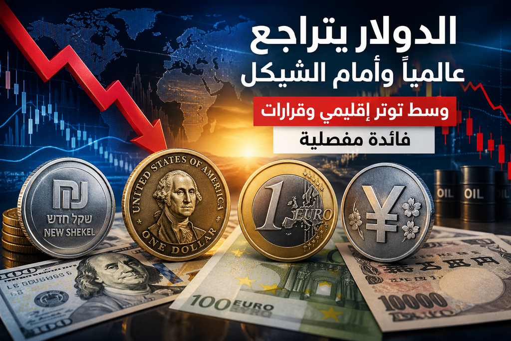 هبوط جديد للدولار عالميًا وأمام الشيكل 