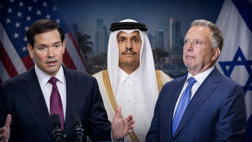 رئيس وزراء قطر يلتقي ويتكوف وروبيو