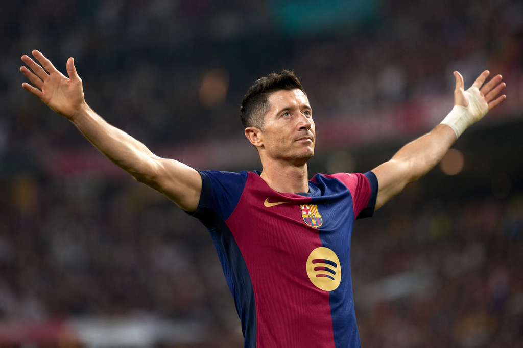 ليفاندوفسكي يودّع برشلونة بإنجاز تاريخي ويتفوّق على ميسي في سباق الألقاب (Chatgpt) ليفاندوفسكي يودّع برشلونة بإنجاز تاريخي ويتفوّق على ميسي في سباق الألقاب