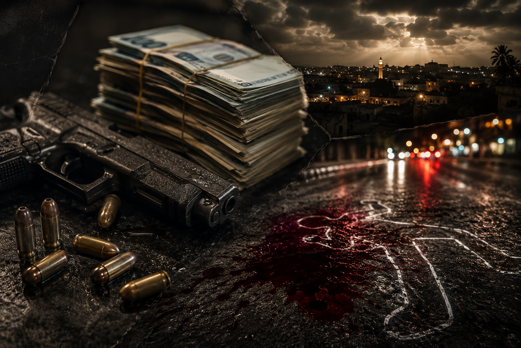 "نزيف لا يتوقف"| تقرير استقصائي يكشف خفايا السلاح والجريمة المنظمة في المجتمع العربي (AI) "نزيف لا يتوقف"| تقرير استقصائي يكشف خفايا السلاح والجريمة المنظمة في المجتمع العربي