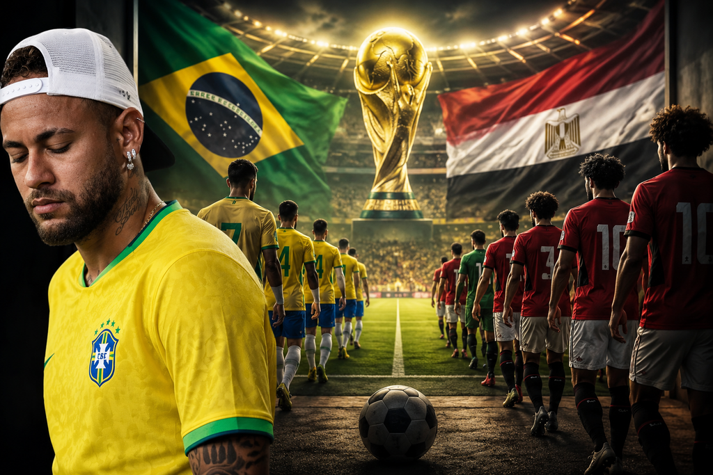 البرازيل تستعد لمواجهة مصر بدون نيمار (AI) البرازيل تستعد لمواجهة مصر بدون نيمار
