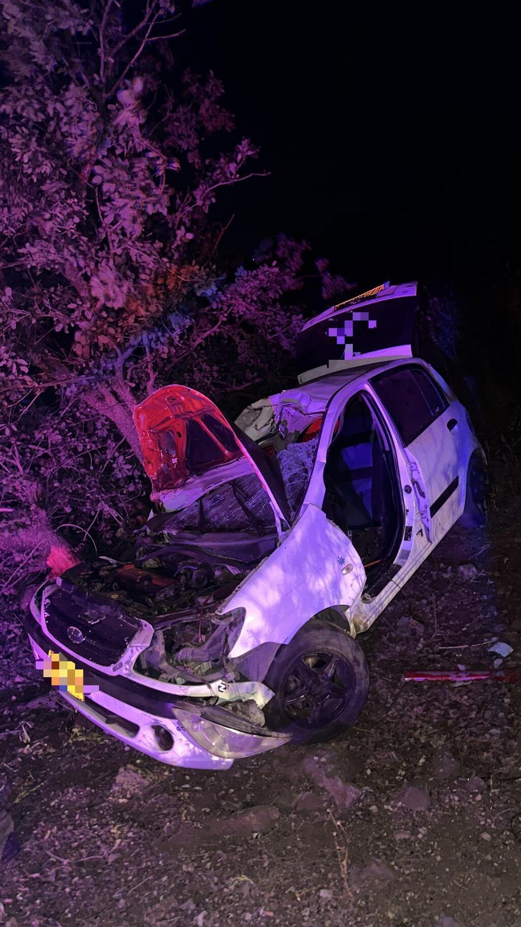من موقع حادث الطرق في الجولان (نجمة داوود الحمراء) حادث طرق في الجولان
