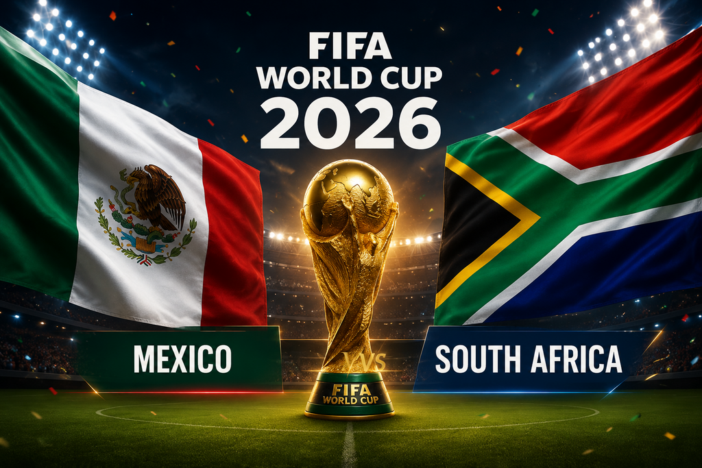 انطلاق مونديال 2026: المكسيك وجنوب أفريقيا يقصّان شريط الافتتاح (AI) انطلاق مونديال 2026: المكسيك وجنوب أفريقيا يقصّان شريط الافتتاح