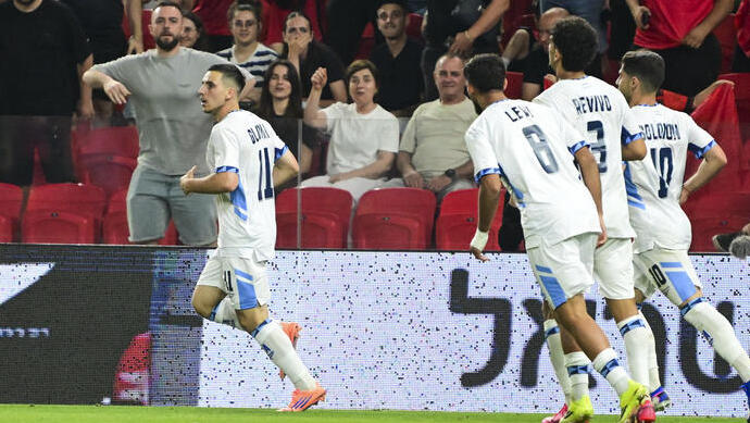 من مباراة سابقة لمنتخب إسرائيل