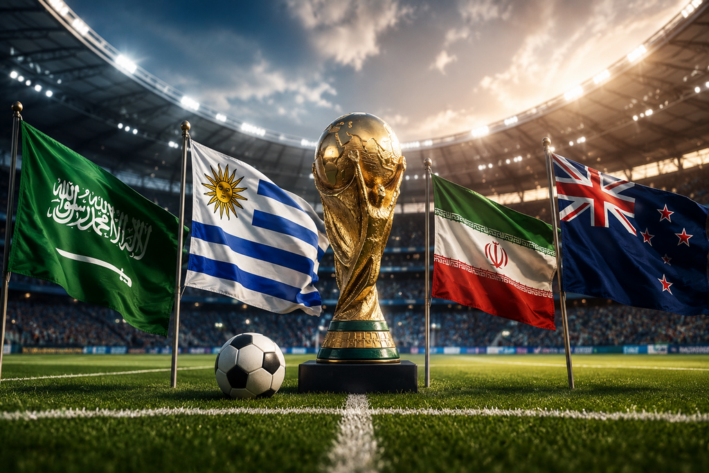 السعودية تفرض التعادل على الأوروغواي وإيران تقتنص نقطة ثمينة أمام نيوزيلندا (AI) السعودية تفرض التعادل على الأوروغواي وإيران تقتنص نقطة ثمينة أمام نيوزيلندا