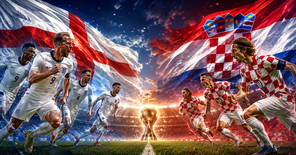 إنجلترا وكرواتيا في كأس العالم 2026 (ai) إنجلترا وكرواتيا في كأس العالم 2026