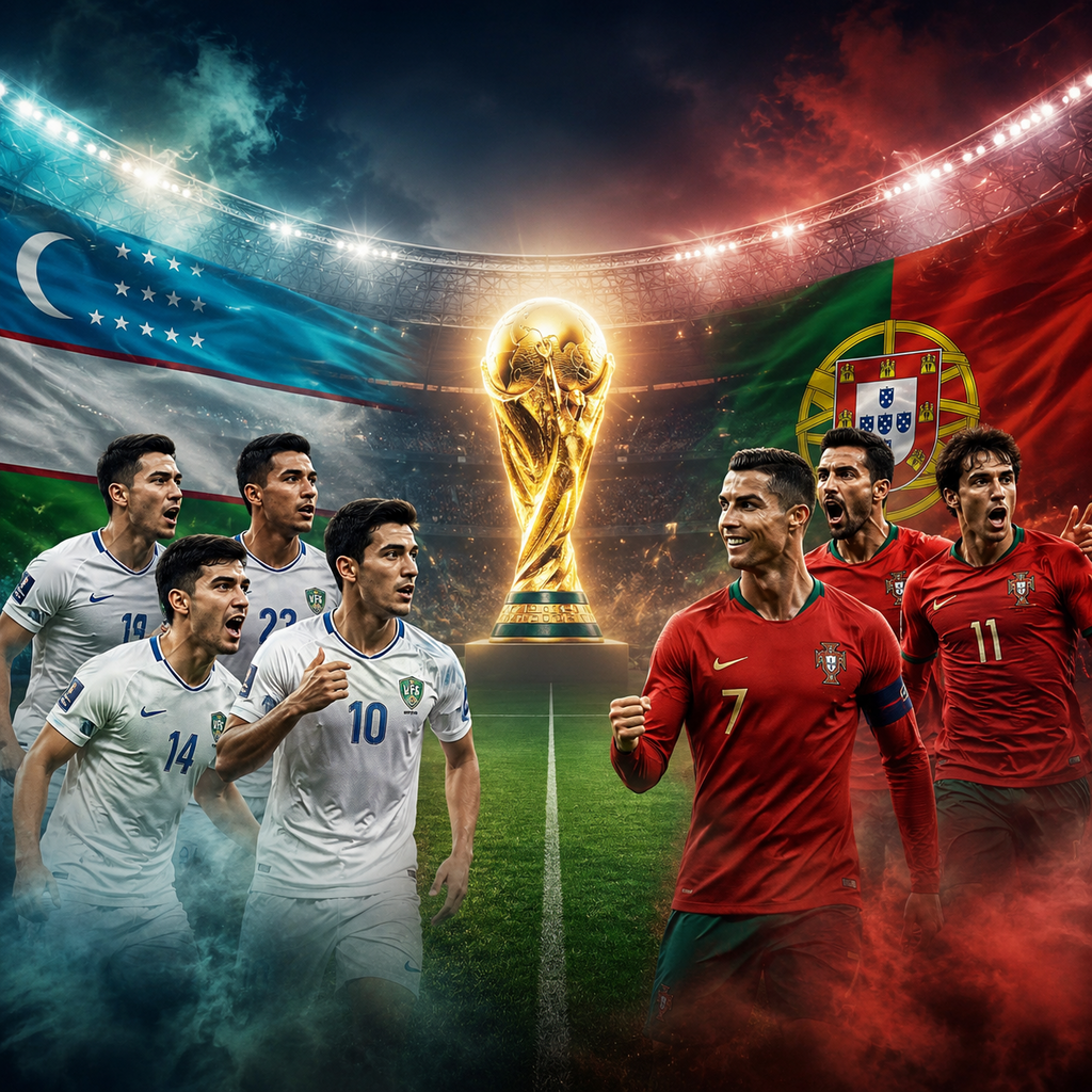 البرتغال - أوزبكستان في مونديال 2026 (AI) البرتغال - أوزبكستان في مونديال 2026