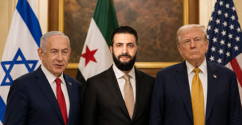 دونالد ترامب، أحمد الشرع، بنيامين نتنياهو