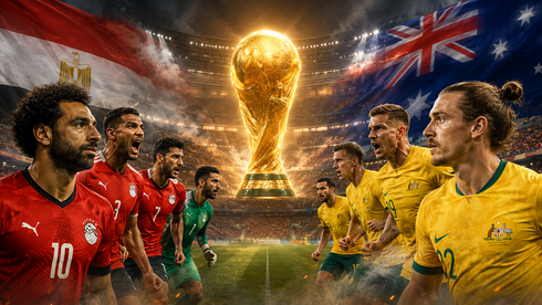 انطلاق مواجهة مصر وأستراليا