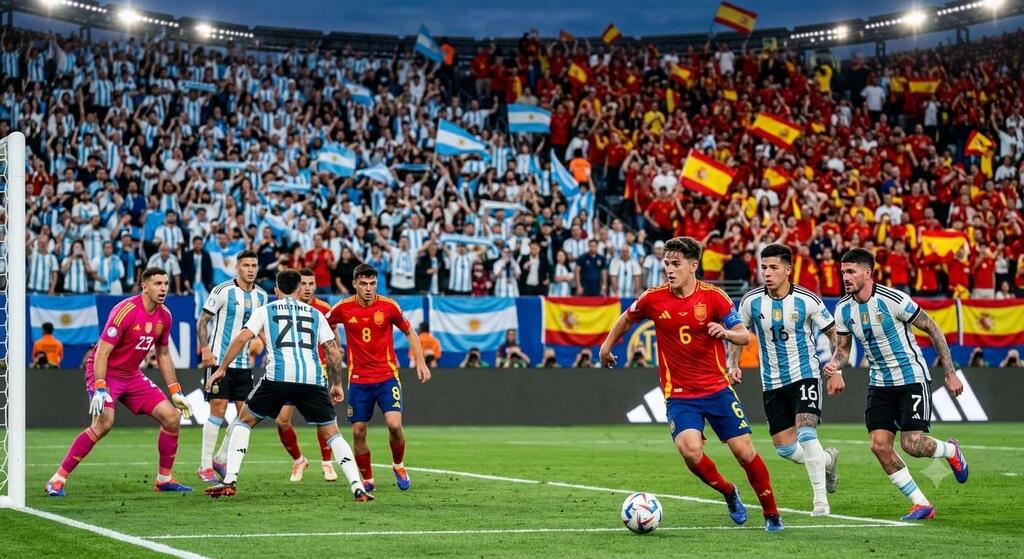 نهائي كأس العالم بين الأرجنتين وإسبانيا (AI) نهائي كأس العالم بين الأرجنتين وإسبانيا