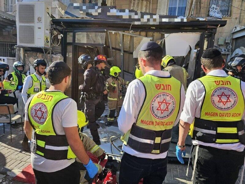 إنهيار شرفة في القدس (نجمة داوود الحمراء) إنهيار شرفة في القدش