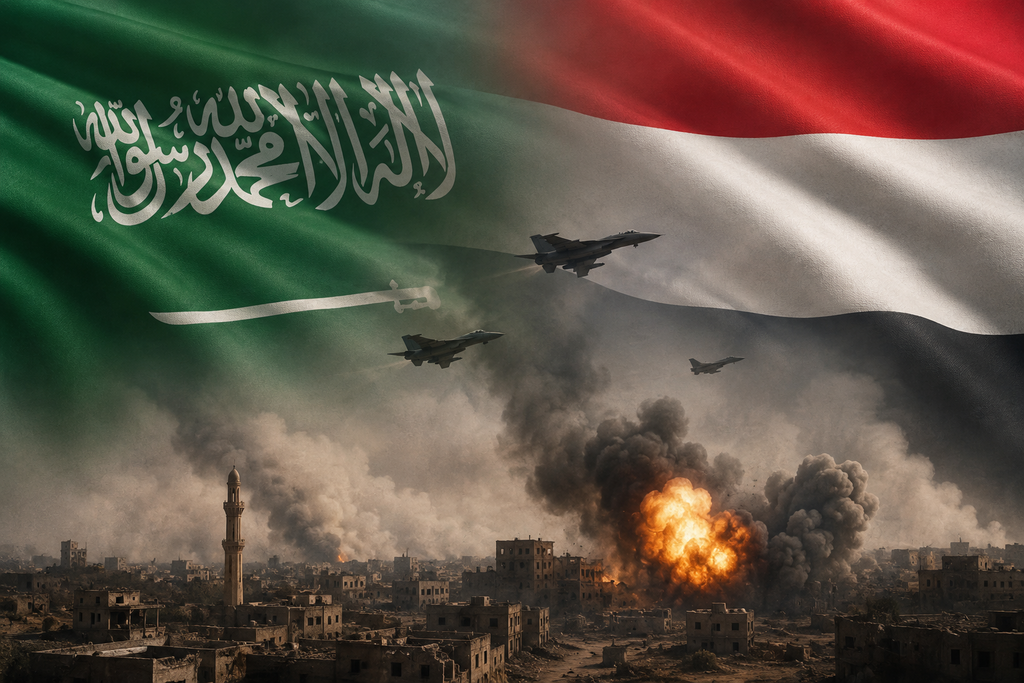 تصعيد متبادل بين السعودية والحوثيين (AI) تصعيد متبادل بين السعودية والحوثيين