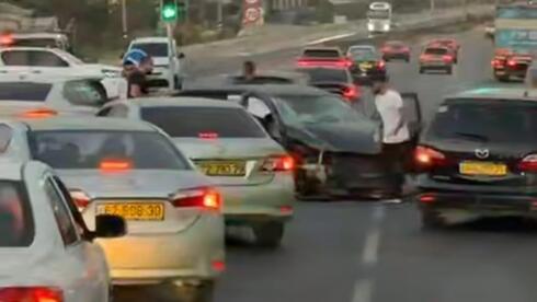 حادث طرق عند مدخل الطيبة