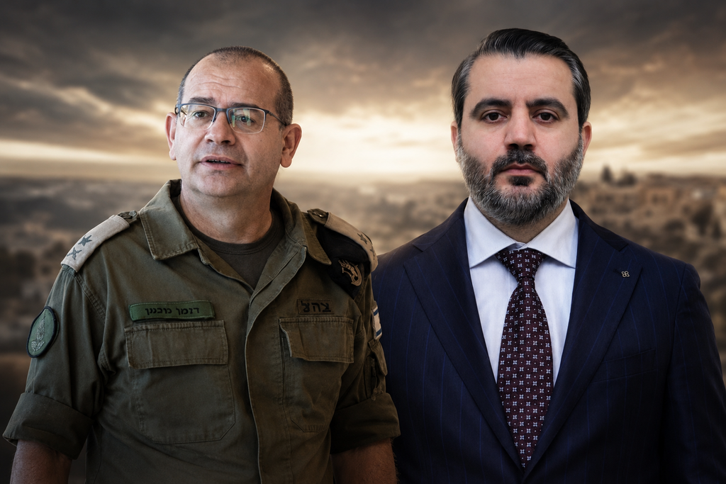 وزير الخارجية السوري أسعد الشيباني ورئيس جهاز الموساد رومان غوفمان  