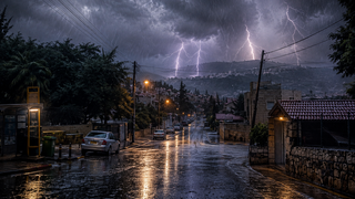 أمطار غزيرة وبَرَد