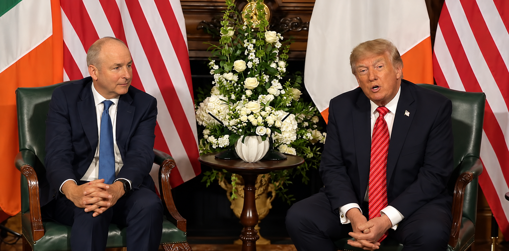  الرئيس الأميركي دونالد ترامب في العاصمة الإيرلندية دبلن
