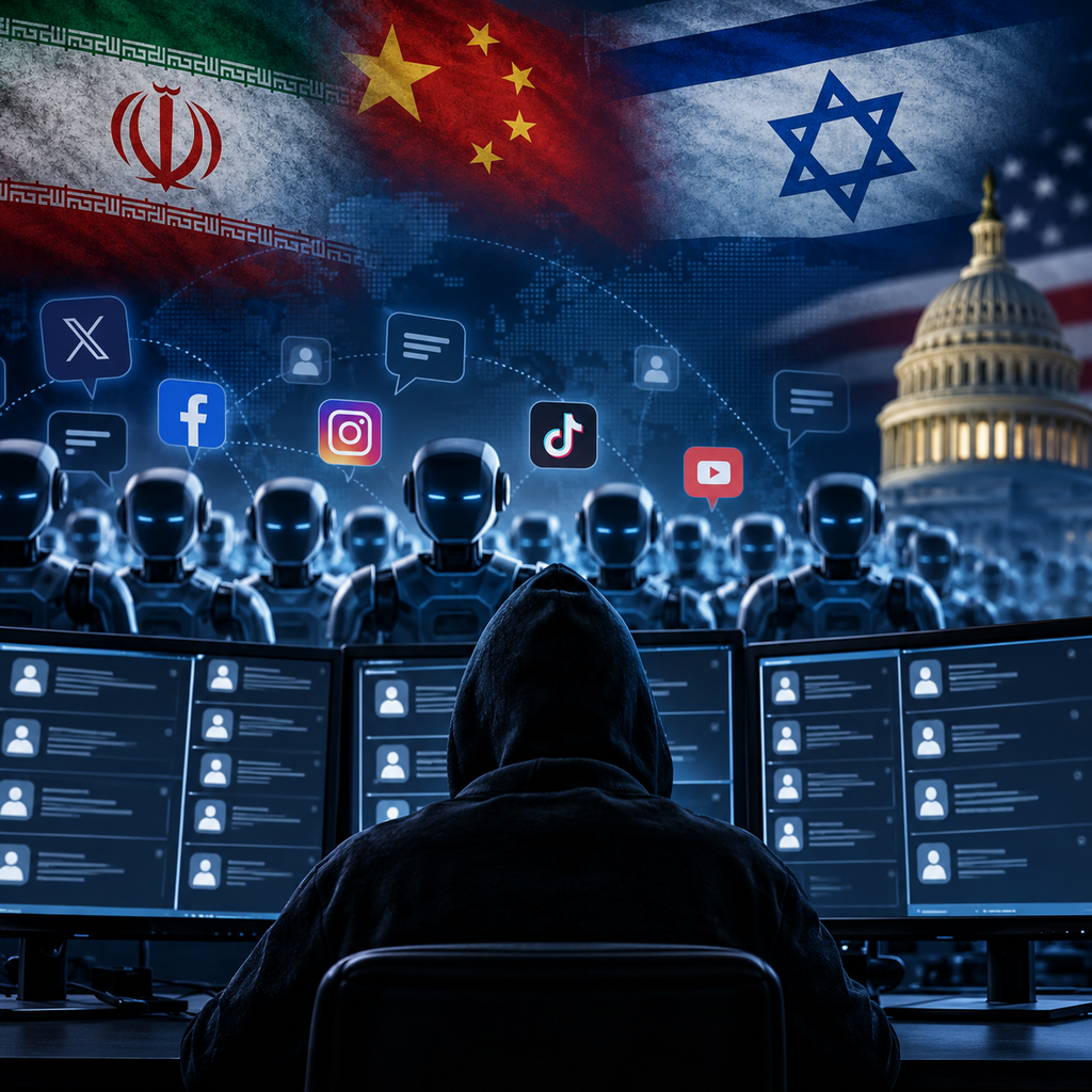 إيران والصين وشركات إسرائيلية خاصة تشغّل "جيوش بوتات" بالذكاء الاصطناعي للتأثير في النقاشات السياسية (.) إيران والصين وشركات إسرائيلية خاصة تشغّل "جيوش بوتات" بالذكاء الاصطناعي للتأثير في النقاشات السياسية