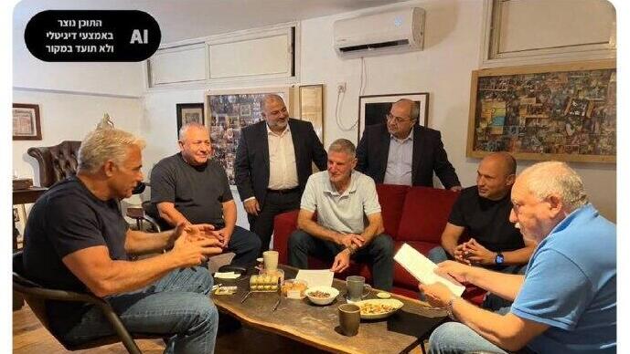نتنياهو يضيف النائبين أحمد طيبي ومنصور عباس الى صورة كتل المعارضة ويعلّق: "آيزنكوت يشكل حكومة يسار مع الأحزاب العربية"