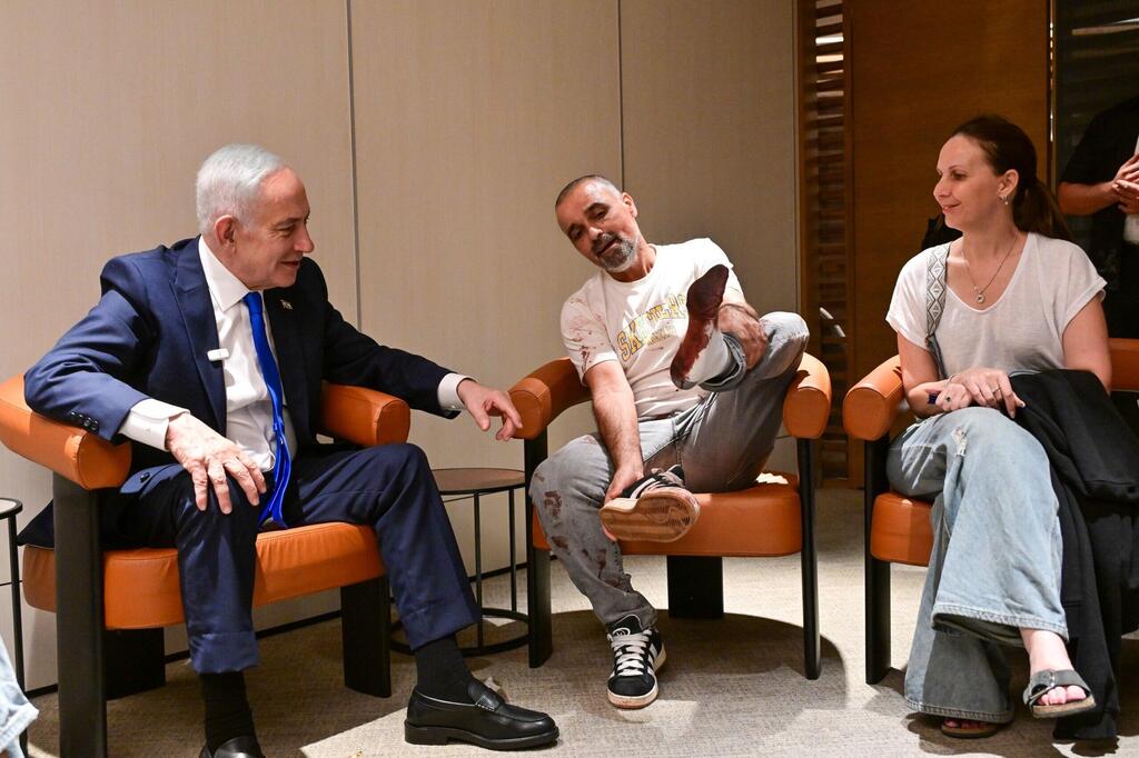 نتنياهو يلتقي المسافر يانيف حيون ( קובי גדעון, לע״מ) نتنياهو يلتقي المسافر يانيف حيون