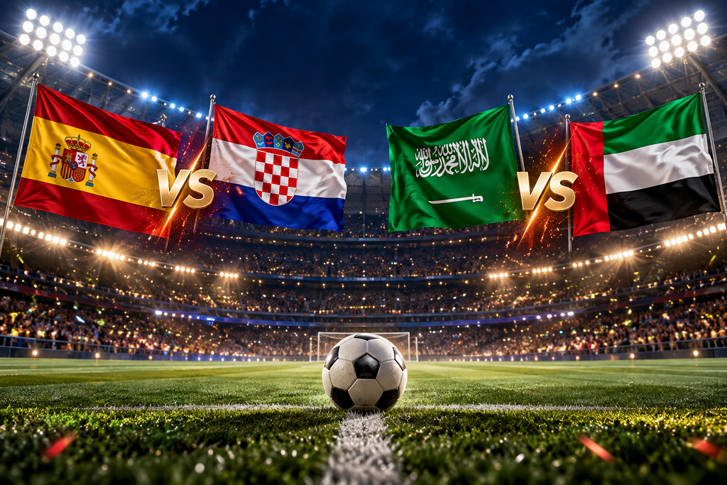ليلة كروية مشتعلة: إسبانيا - كرواتيا \ السعودية - الإمارات