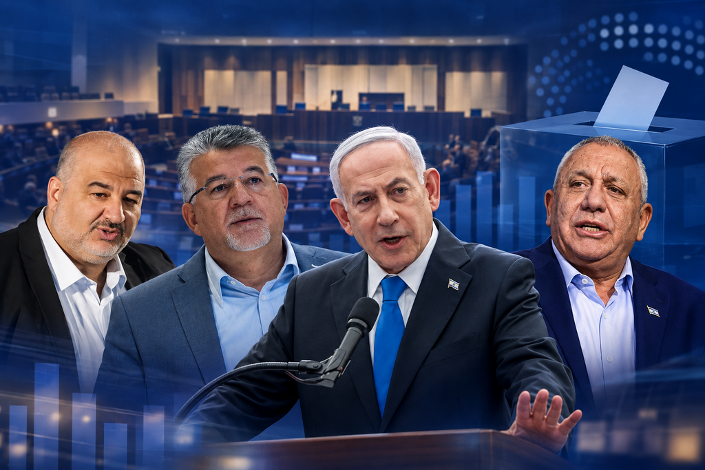 انتخابات الكنيست - استطلاع القناة 12: آيزنكوت يوسّع الفارق مع نتنياهو (flash90) انتخابات الكنيست - استطلاع القناة 12: آيزنكوت يوسّع الفارق مع نتنياهو